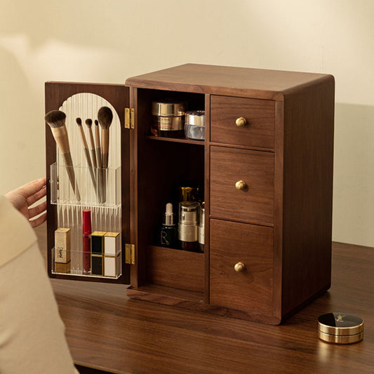 Wooden Makeup and Cosmetic Organizer with Drawers SKU 53006