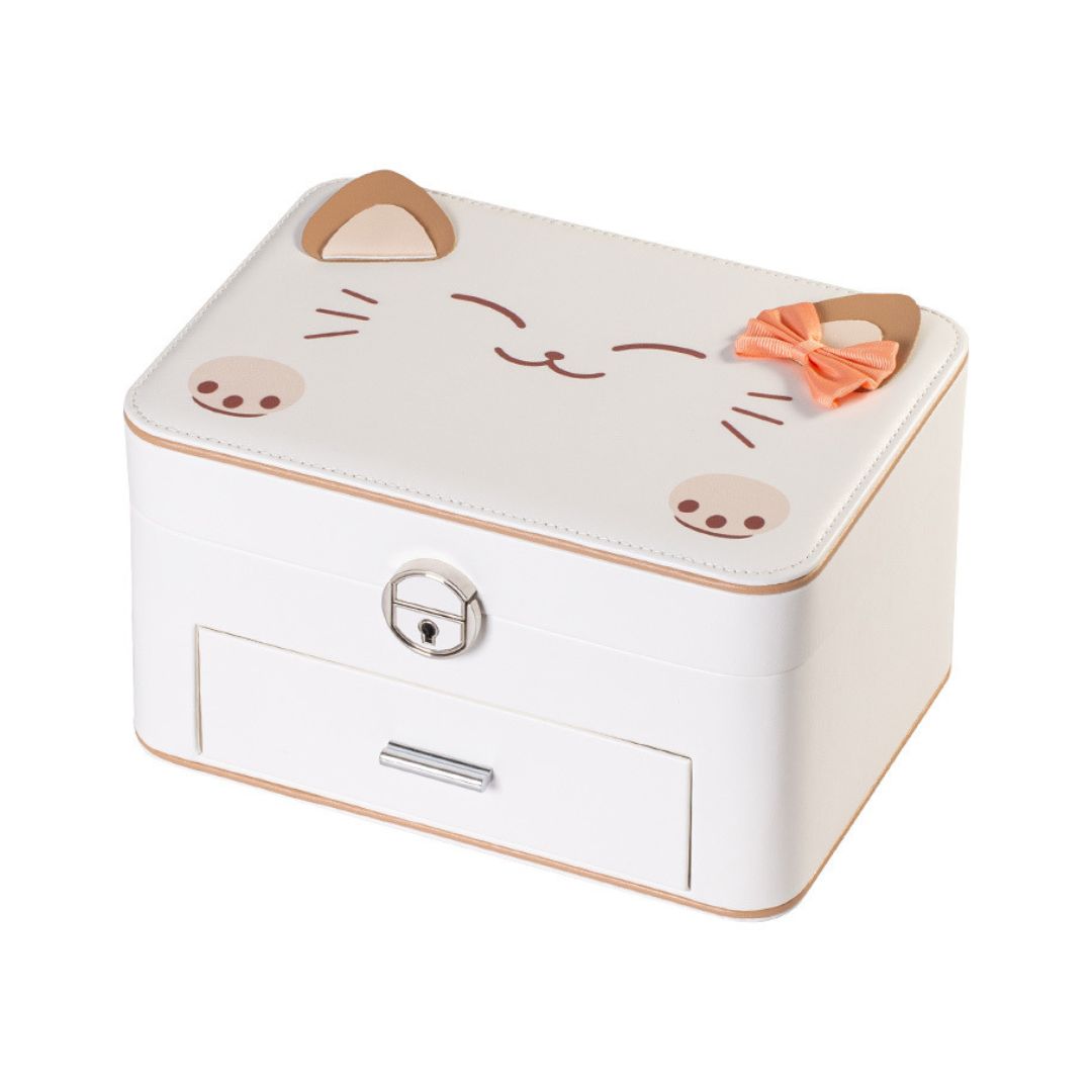 Cute Cat Face Jewelry Box for Girls SKU 21093