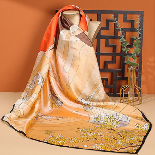 100% Mulberry Silk Scarf 27 x 27 Inches 88002