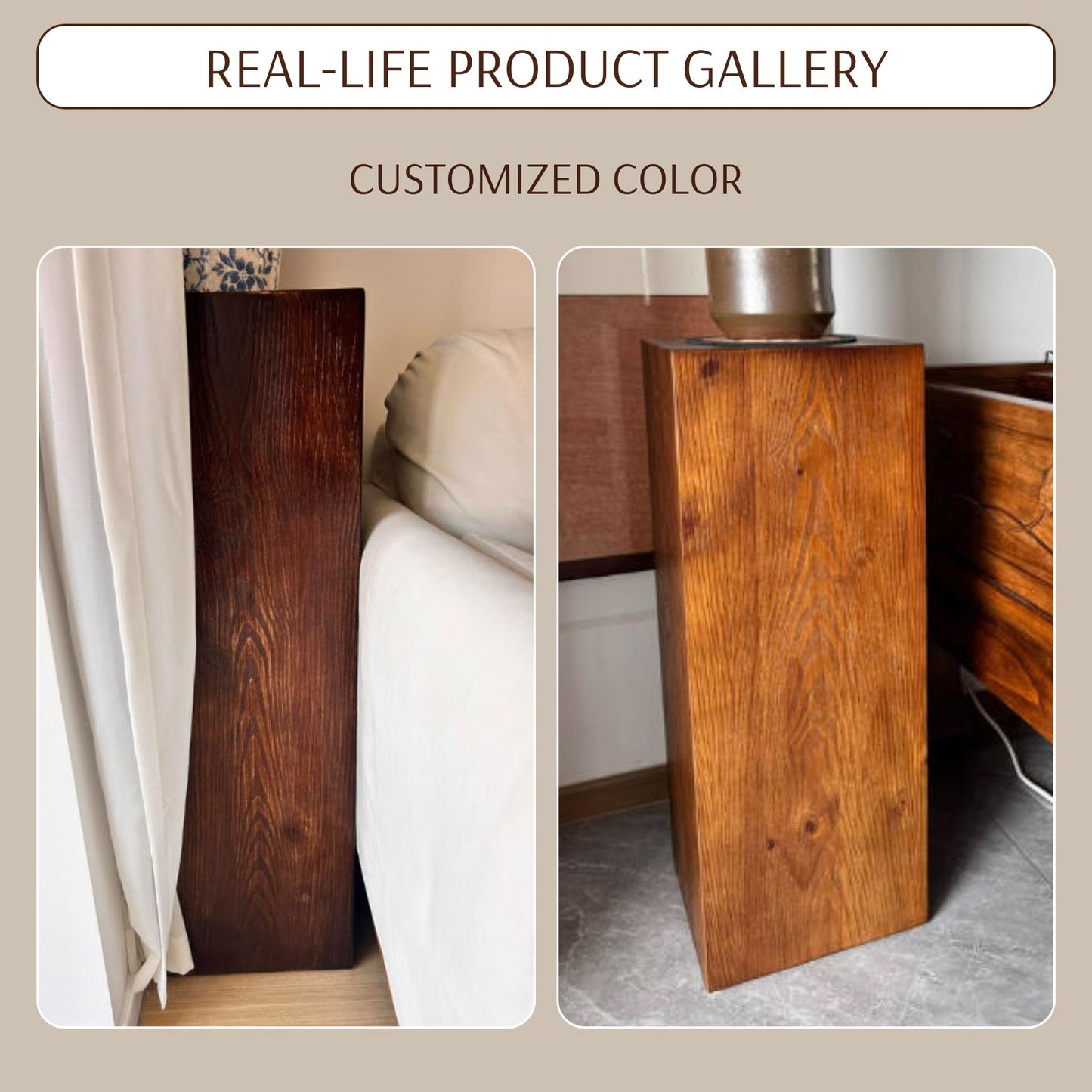 Wooden Pedestal Stand Riser with Hollow Interior SKU 10026
