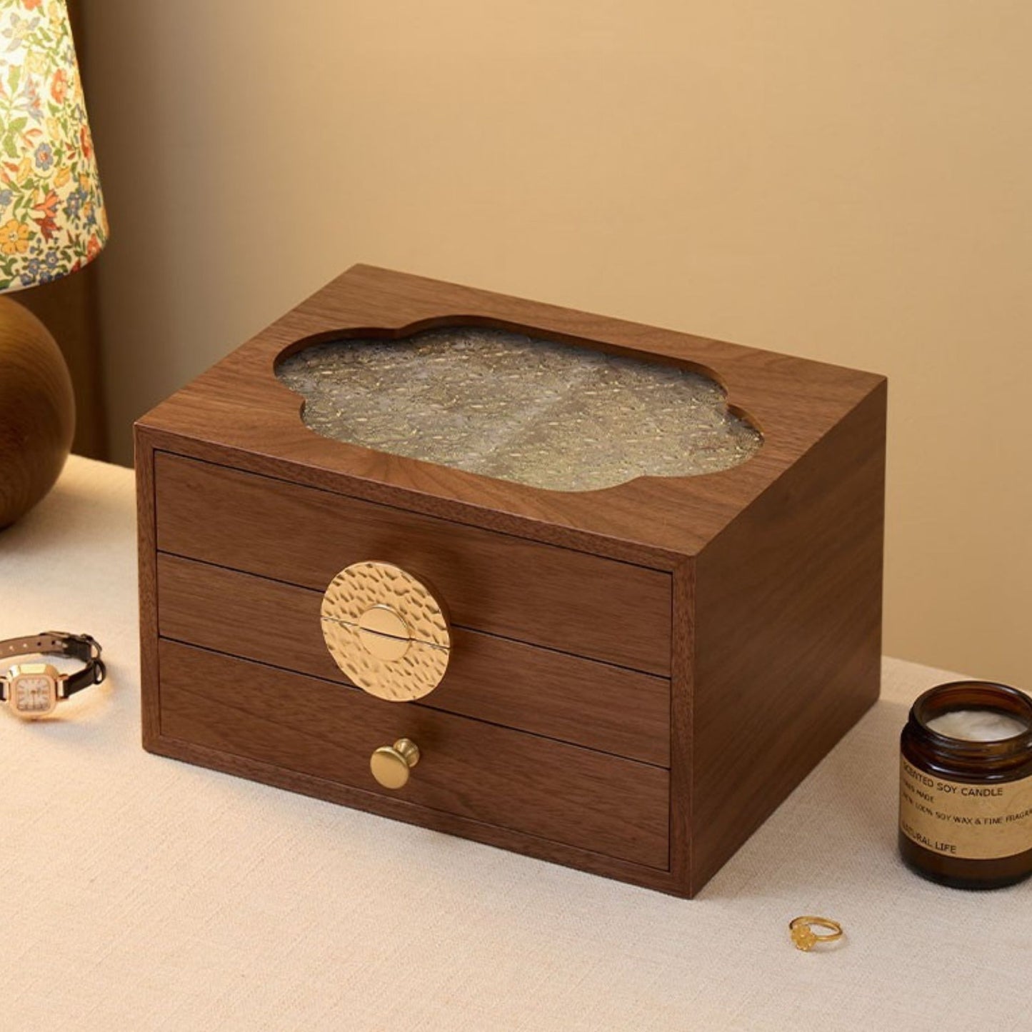 Wooden Jewelry Box Organizer with Drawers SKU 21139