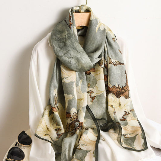 100% Mulberry Silk Scarf 70 x 25 Inches 88016