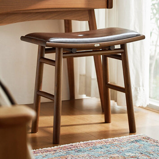 Solid Wood Upholstered Accent Stool Ottoman SKU 52010