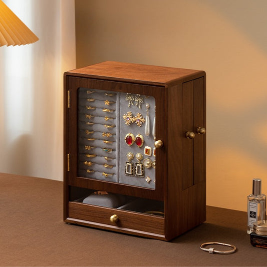 Wooden Jewelry Box Organizer for Earring Lovers SKU 21150