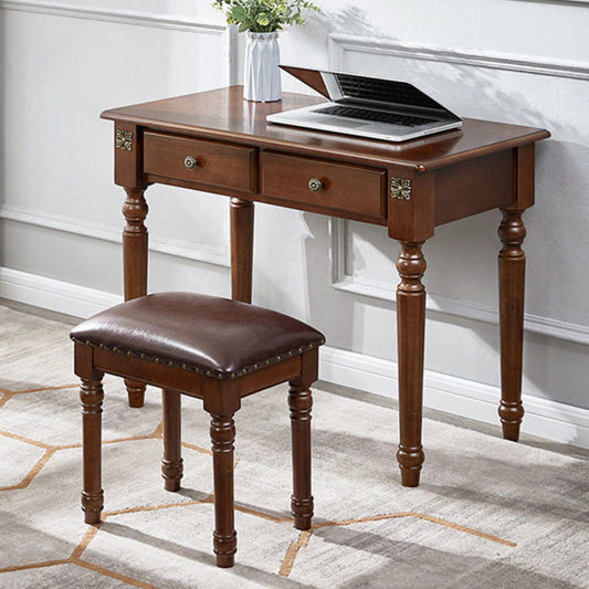 Solid Wood Upholstered Accent Stool Ottoman SKU 52012