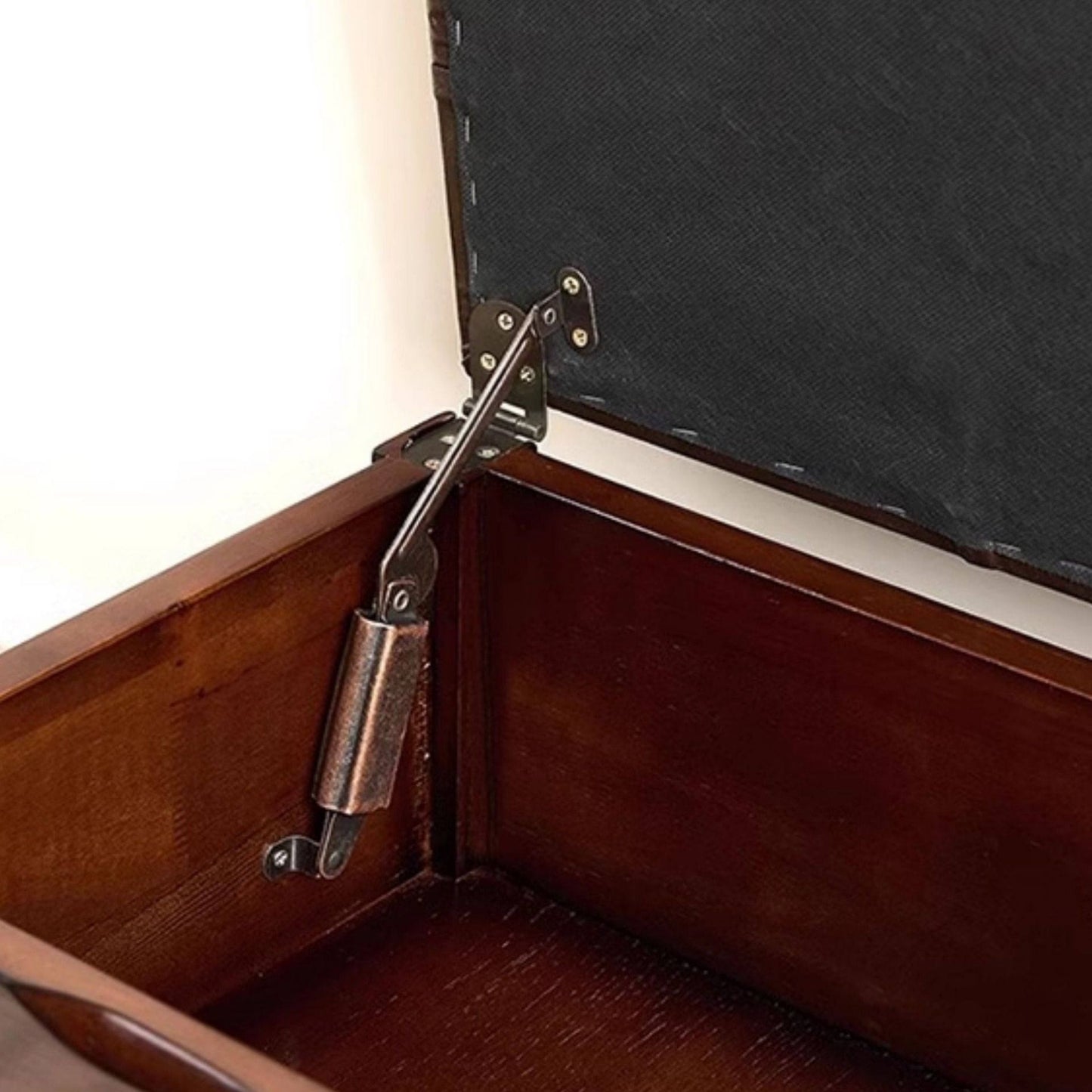 Solid Wood Upholstered Stool Ottoman with Storage SKU 52002