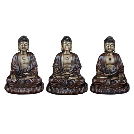 Buddha Trinity (Shakyamuni, Medicine, Amitabha) Brass Statue 33003