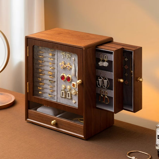 Wooden Jewelry Box Organizer for Earring Lovers SKU 21150
