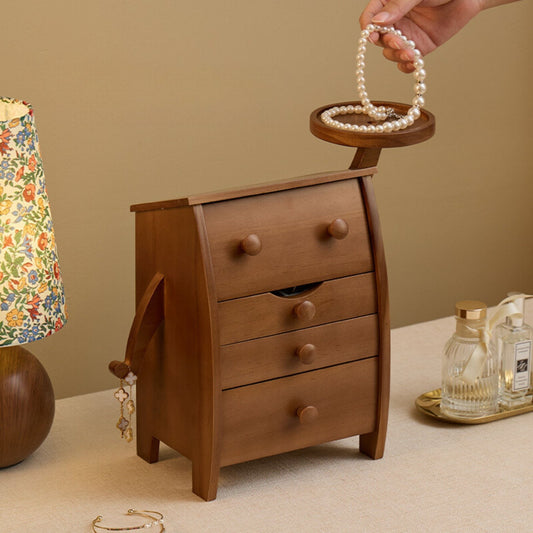 Solid Wood Cute Happy Face Jewelry Box SKU 21113