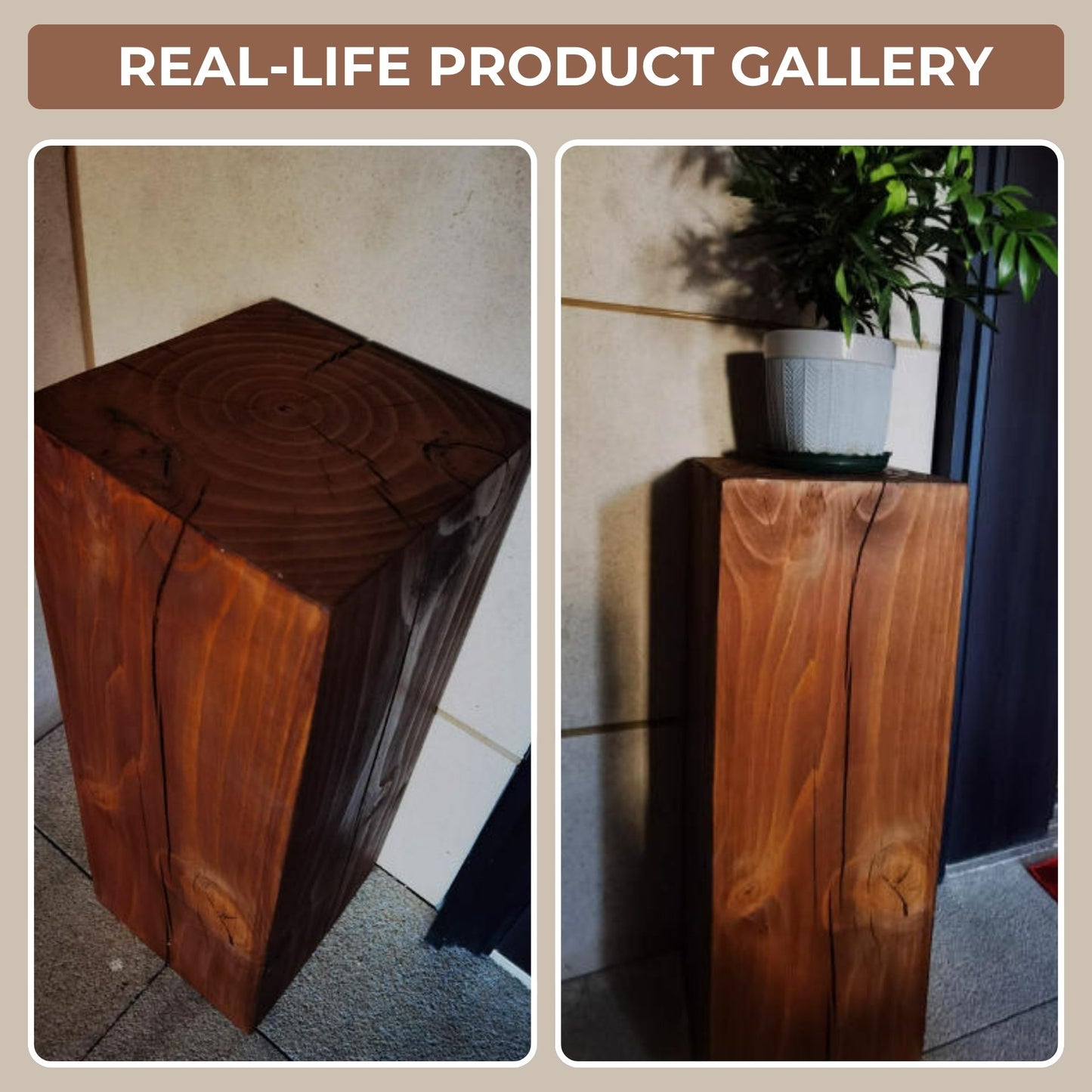 Solid Wood Pedestals Stand Riser SKU 10025