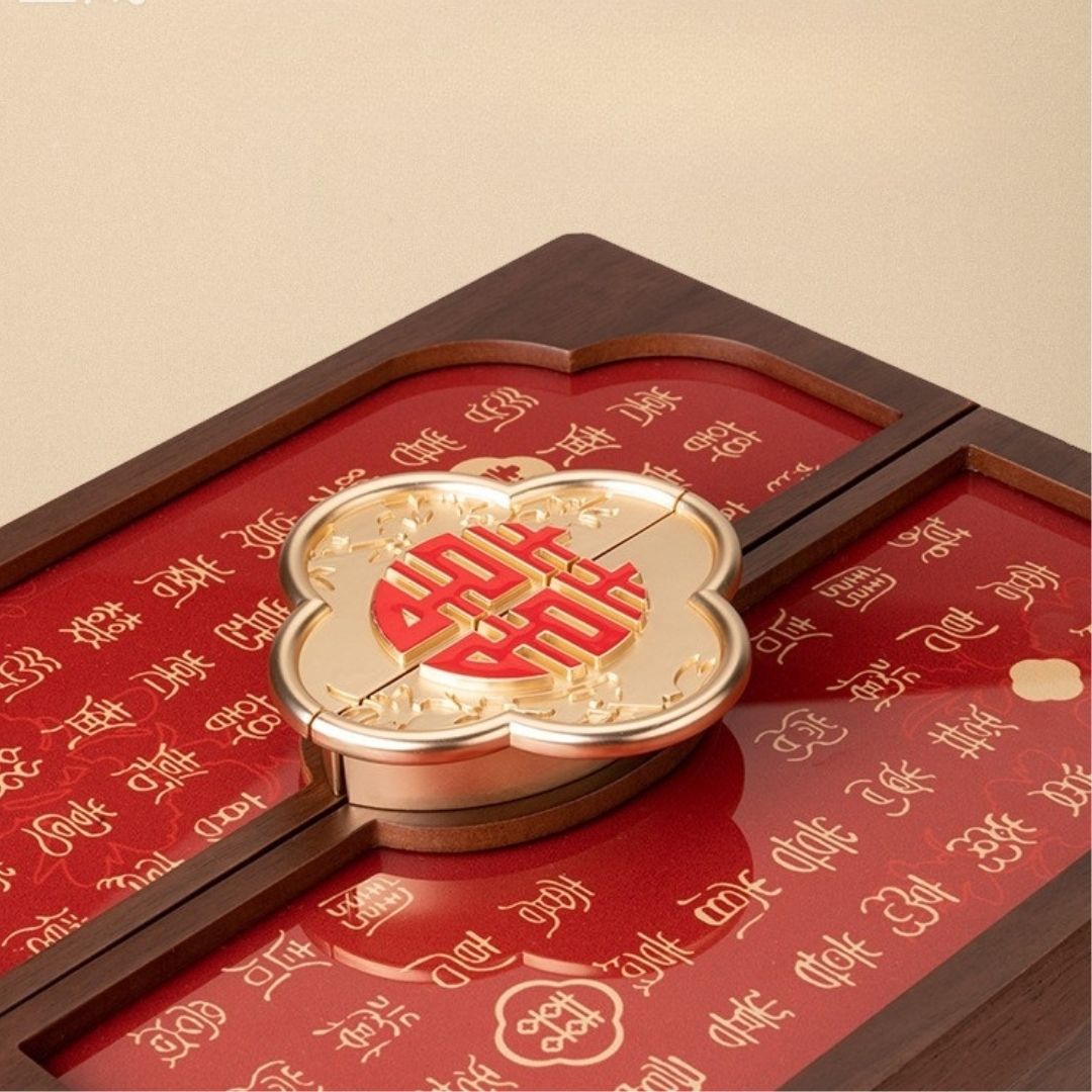 Wooden Jewelry Box with Drawers and Lock for Wedding SKU 21162