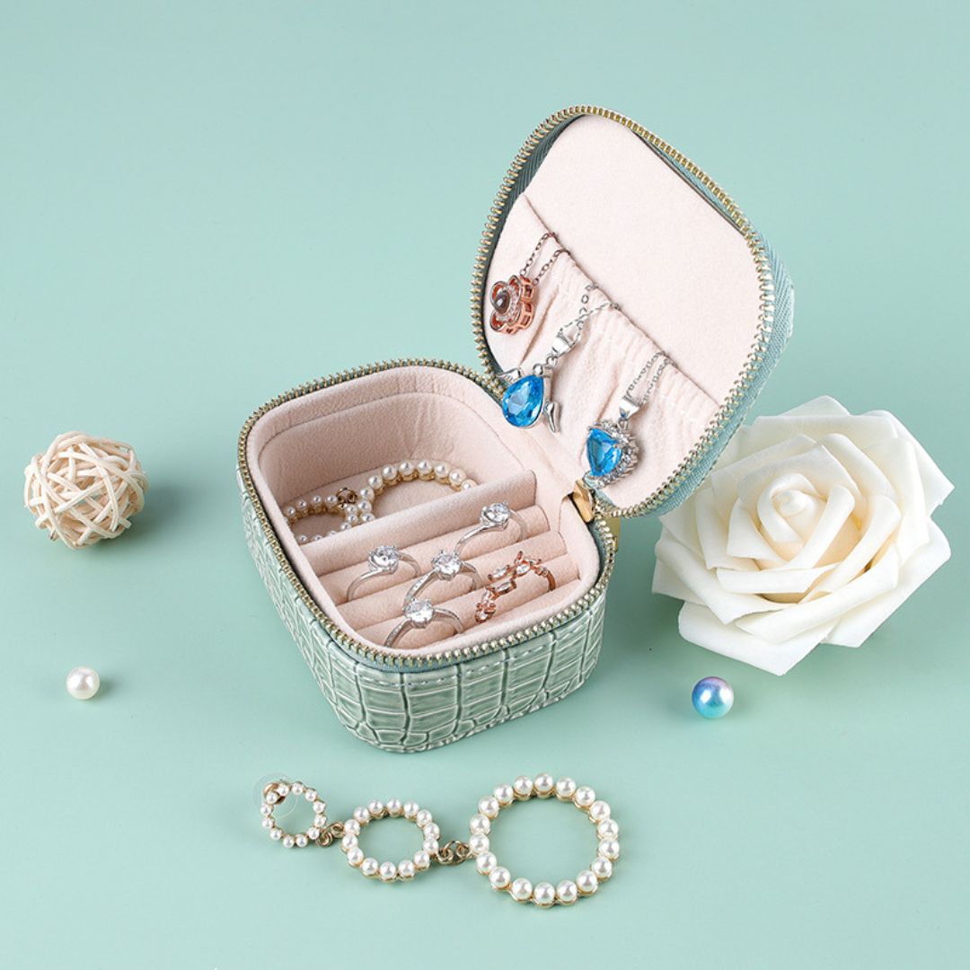 Leather Travel Jewelry Box Organizer for Women SKU 21073