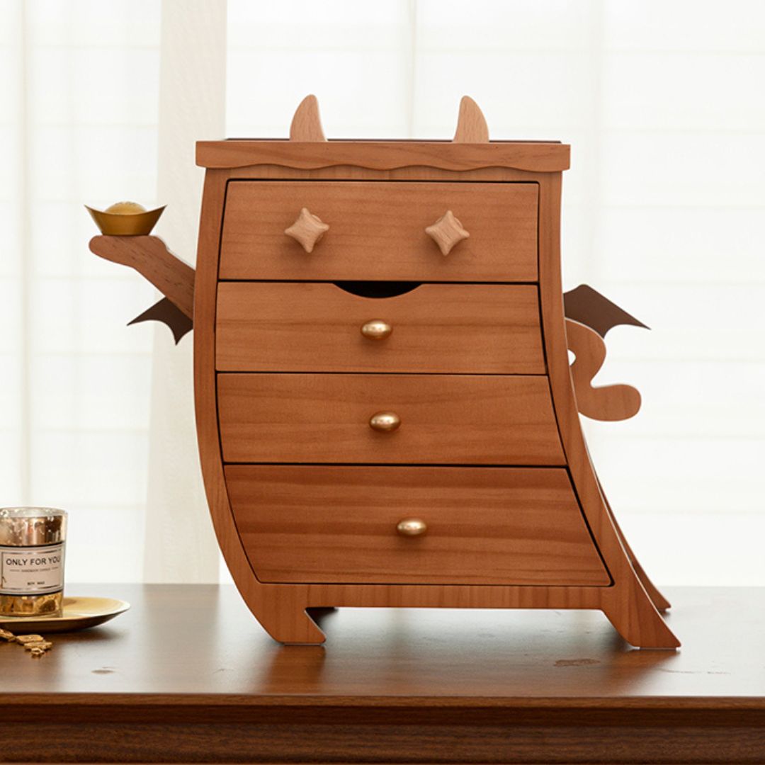 Creative Wooden Jewelry Box Organizer with Drawer SKU 21164