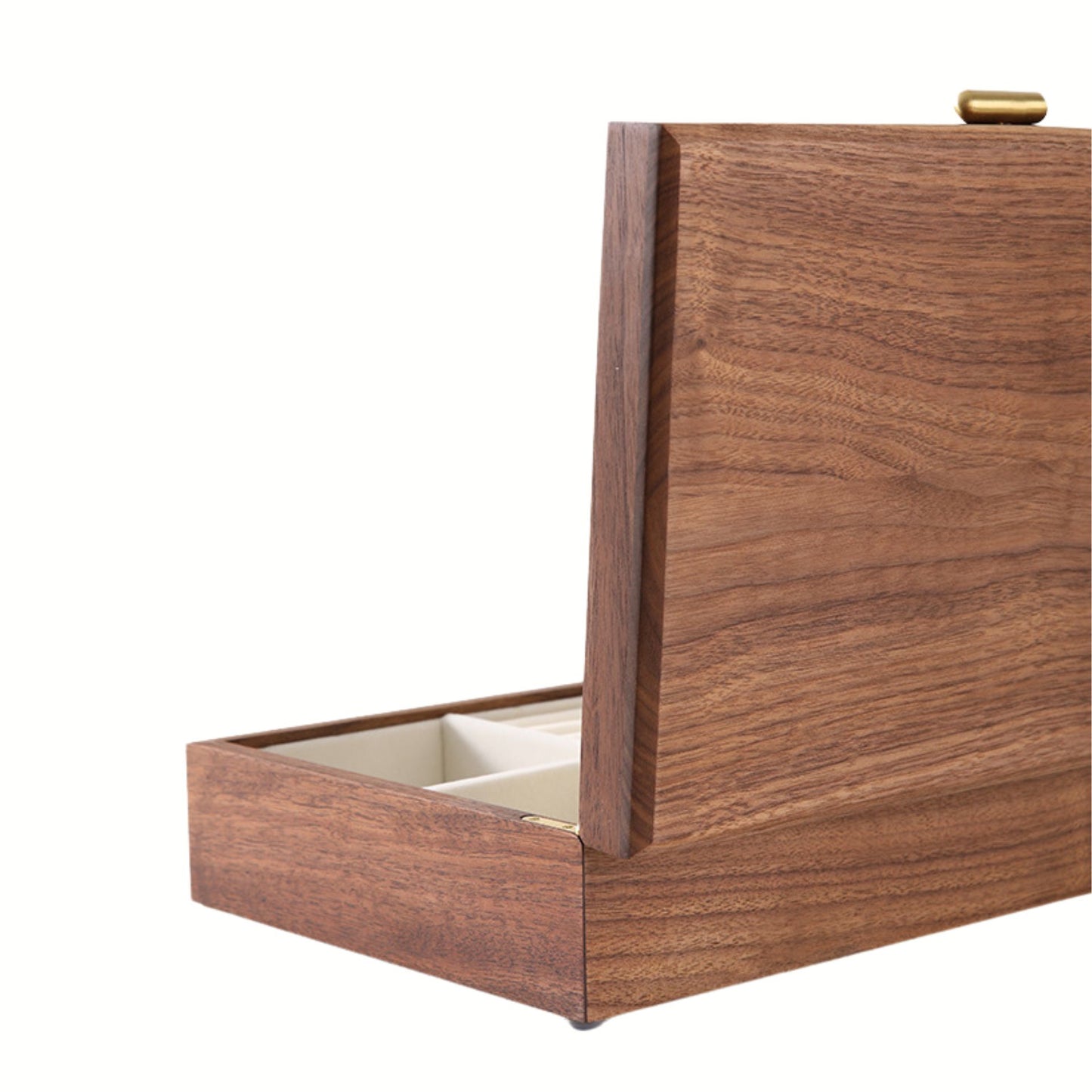 Solid Walnut Wood Jewelry Box Organizer with Necklace Holder SKU 21076