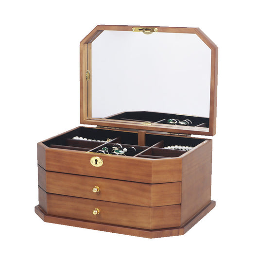 Large Wooden Jewelry Box for Women SKU 21058