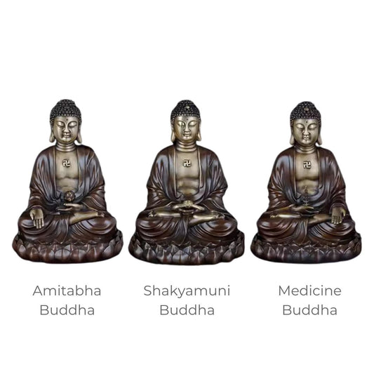 Buddha Trinity (Shakyamuni, Medicine, Amitabha) Brass Statue 33003