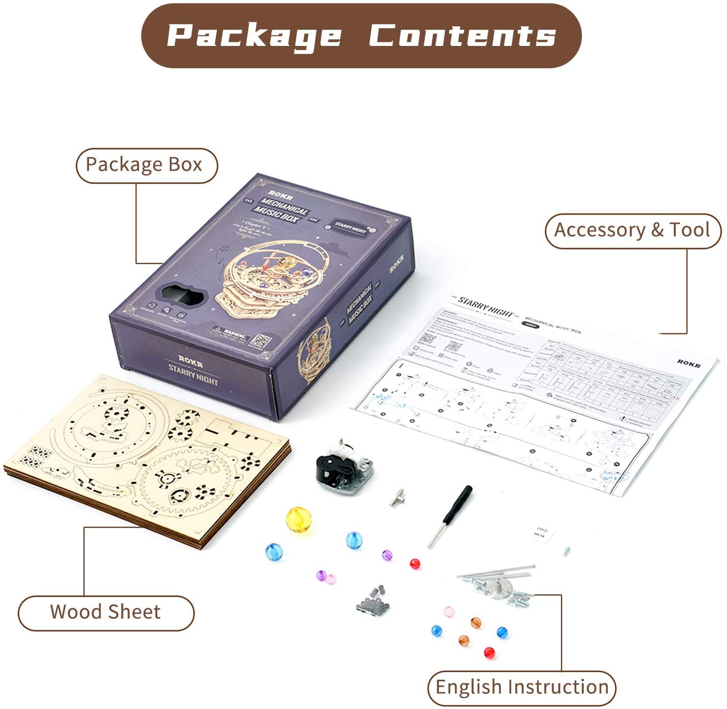 3D Puzzle DIY Wooden Model Music Box