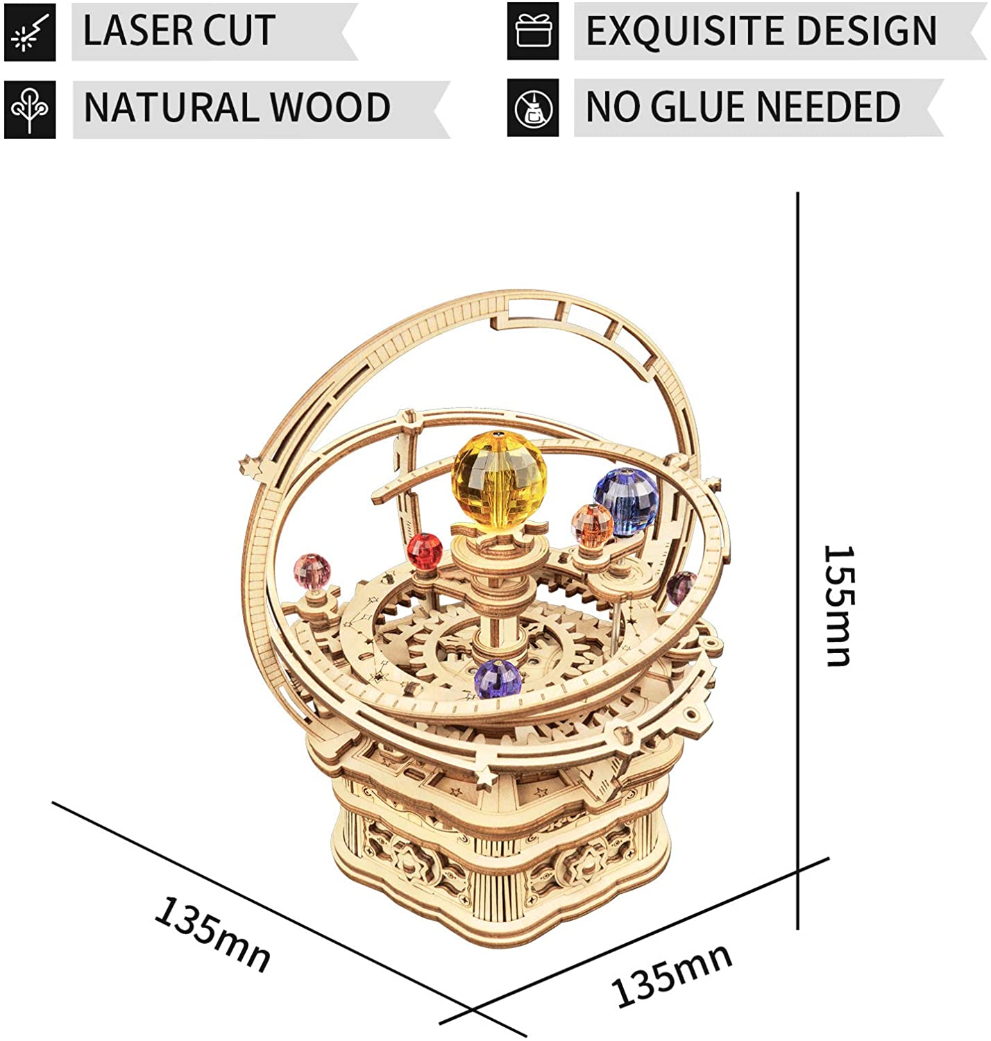 3D Puzzle DIY Wooden Model Music Box