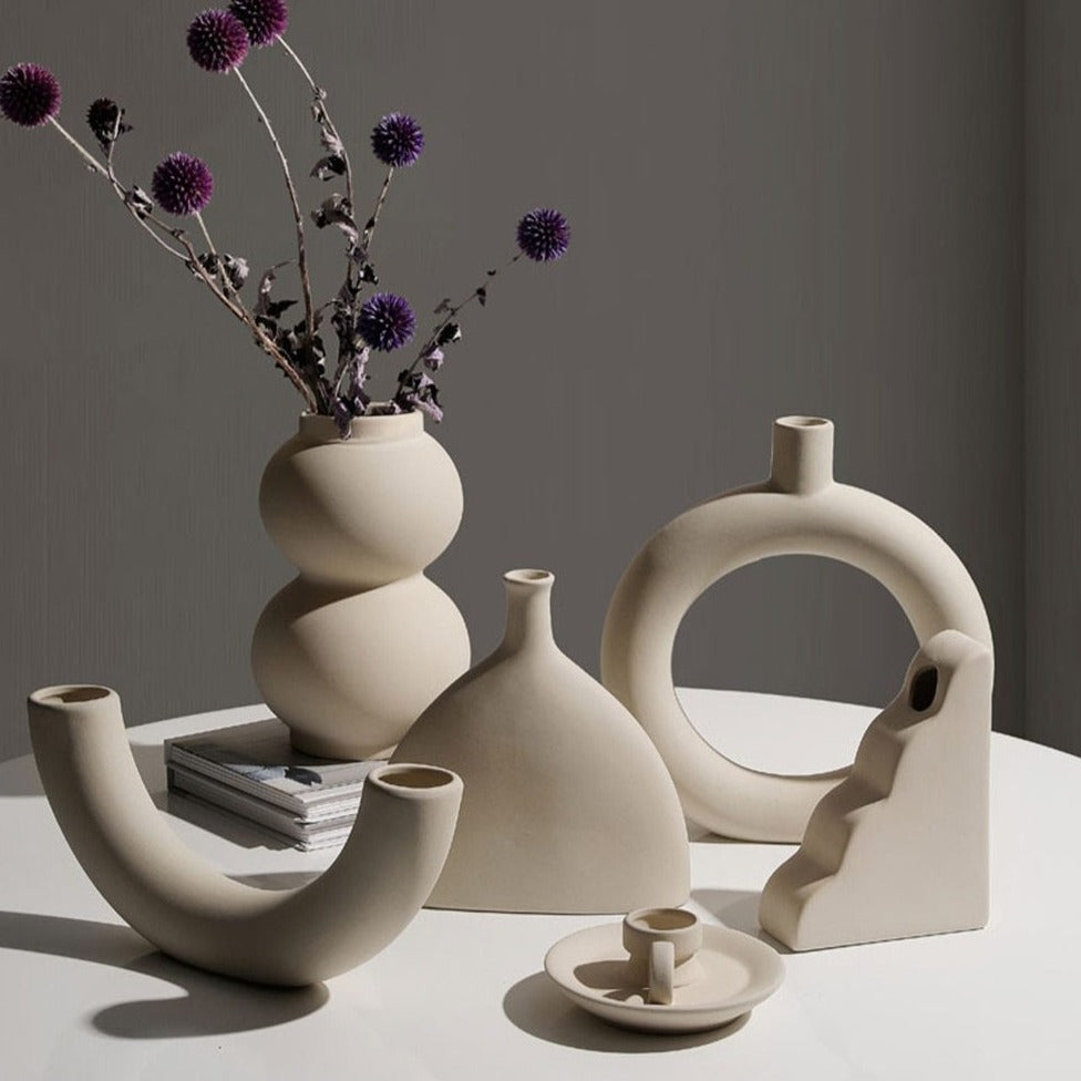 Nordic Ceramic Vases for Dried Flowers