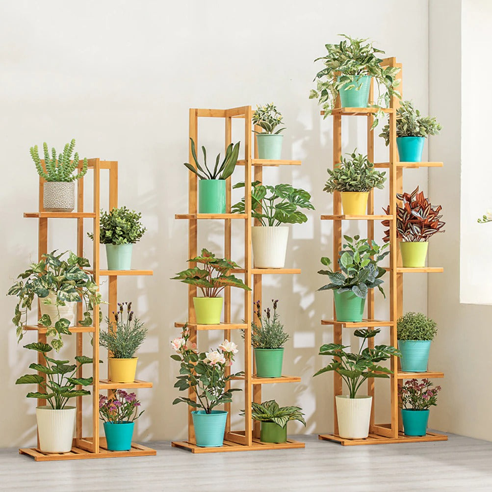 Bamboo Plant Pot Stand for Indoor and Outdoor SKU 35001