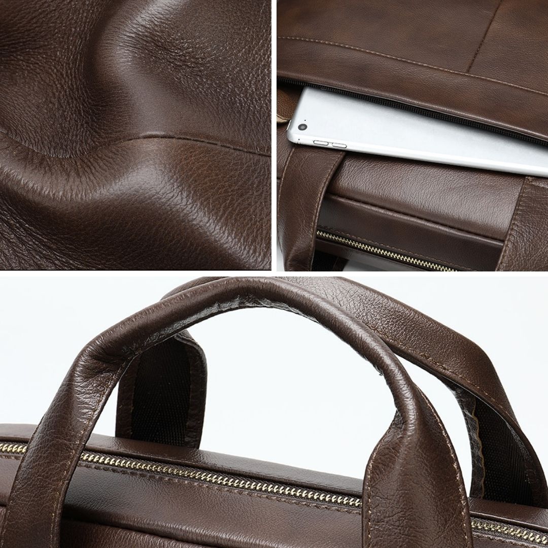 Leather Messenger Laptop Shoulder Bag for Men 82020