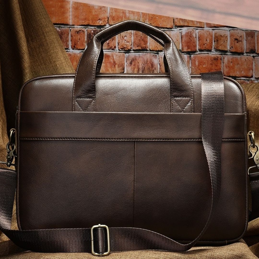 Leather Messenger Laptop Shoulder Bag for Men 82020