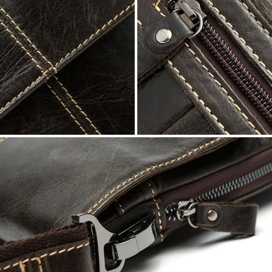 Leather Messenger Shoulder Bag for Men 82028