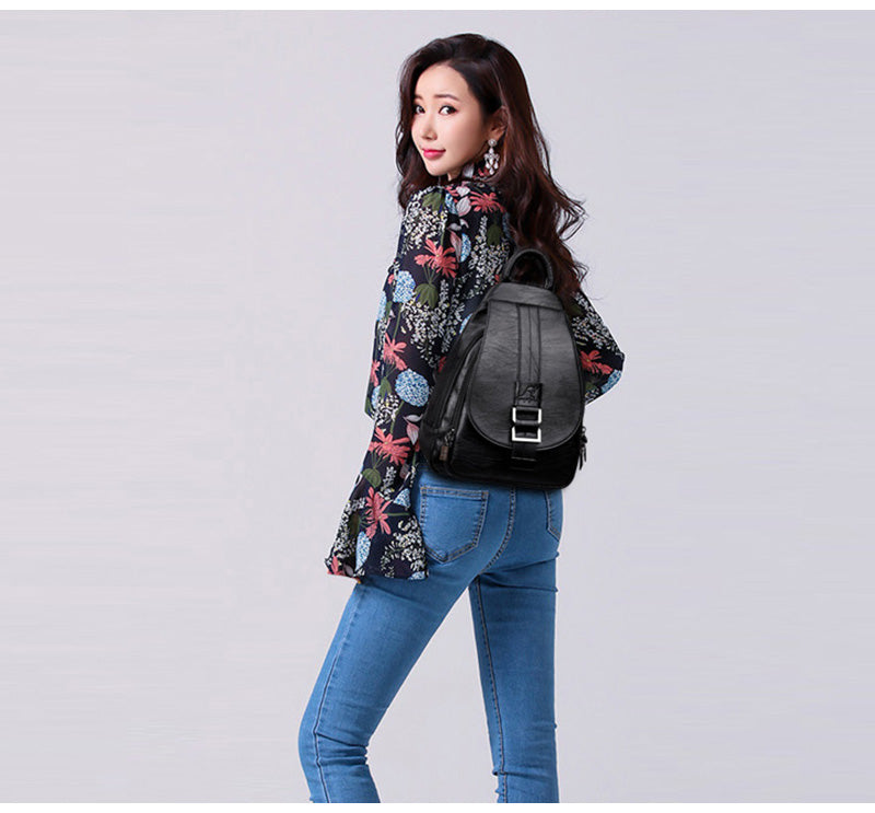 Cute Bookbag PU Leather Backpack Purse for Women 82035