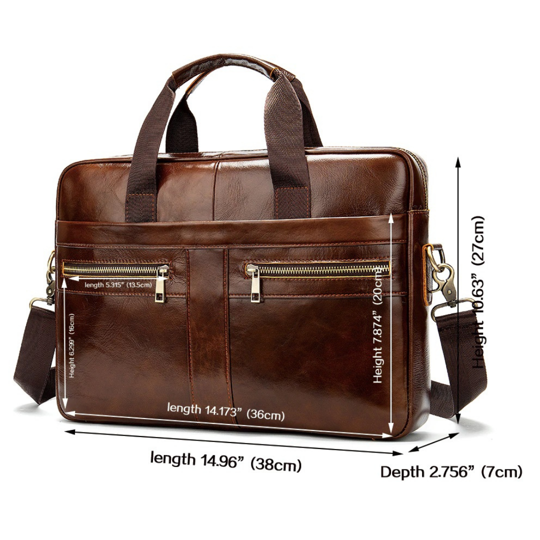 Leather Messenger Laptop Shoulder Bag for Men 82021