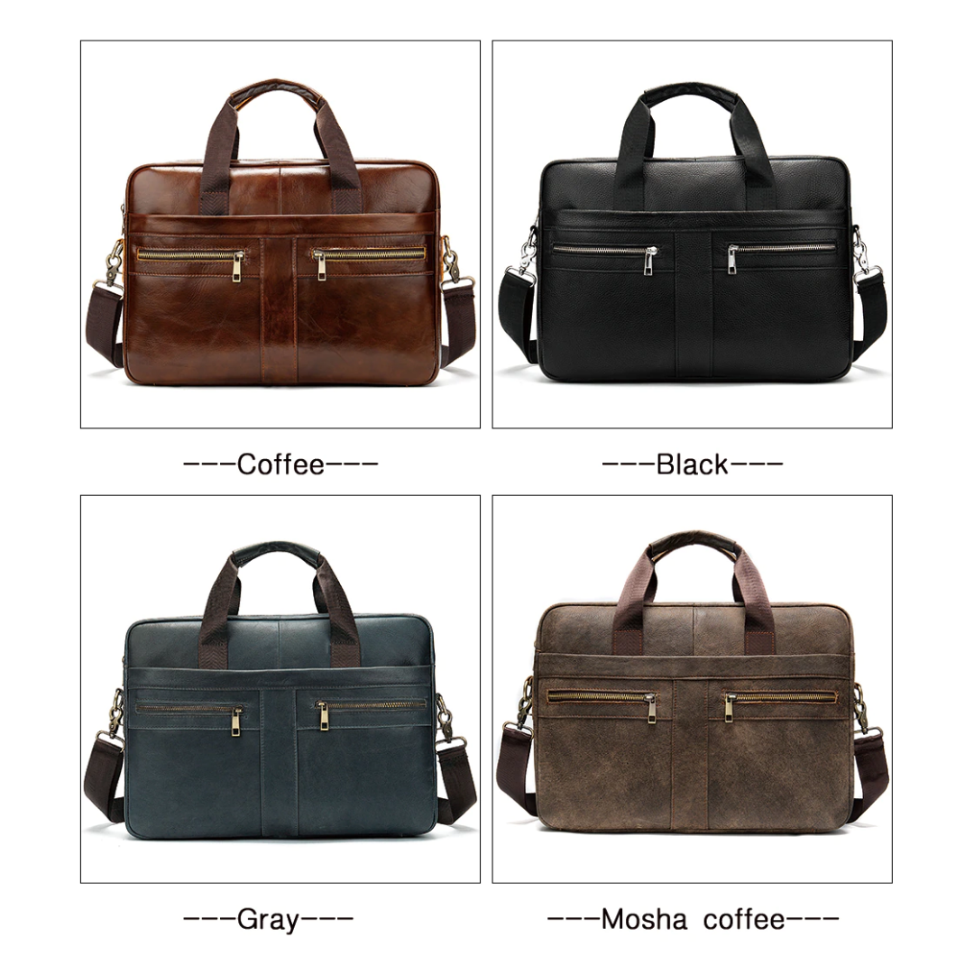 Leather Messenger Laptop Shoulder Bag for Men 82021