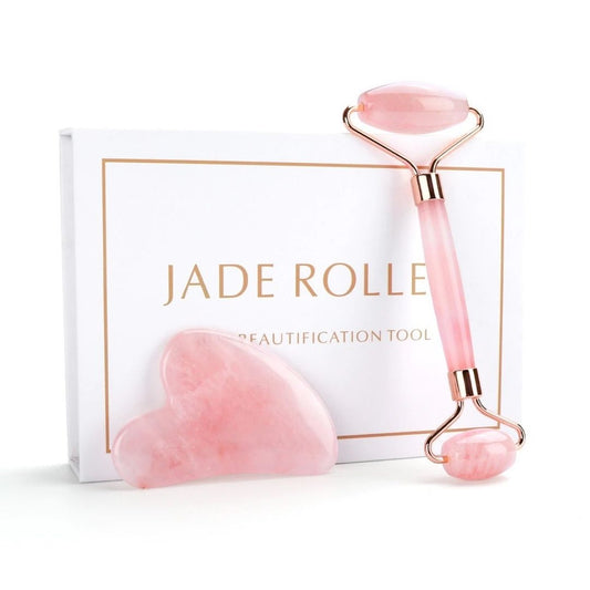 Gua Sha Stone and Jade Roller Set SKU 63001