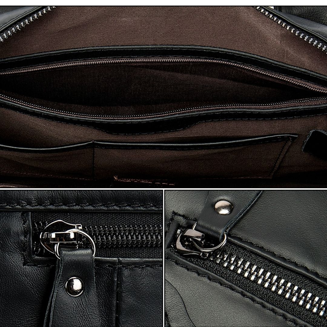 Leather Messenger Laptop Shoulder Bag for Men 82030