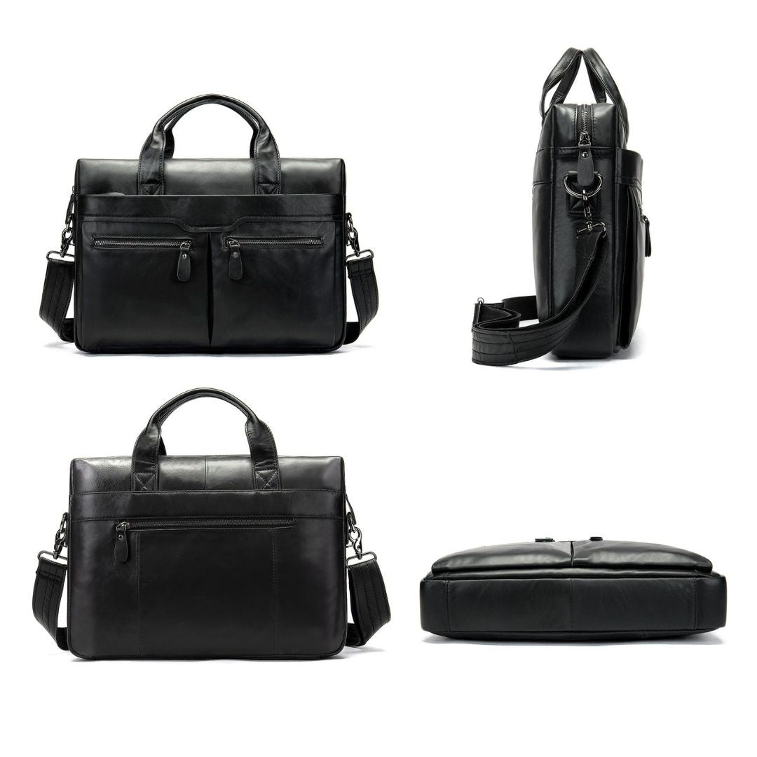 Leather Messenger Laptop Shoulder Bag for Men 82030