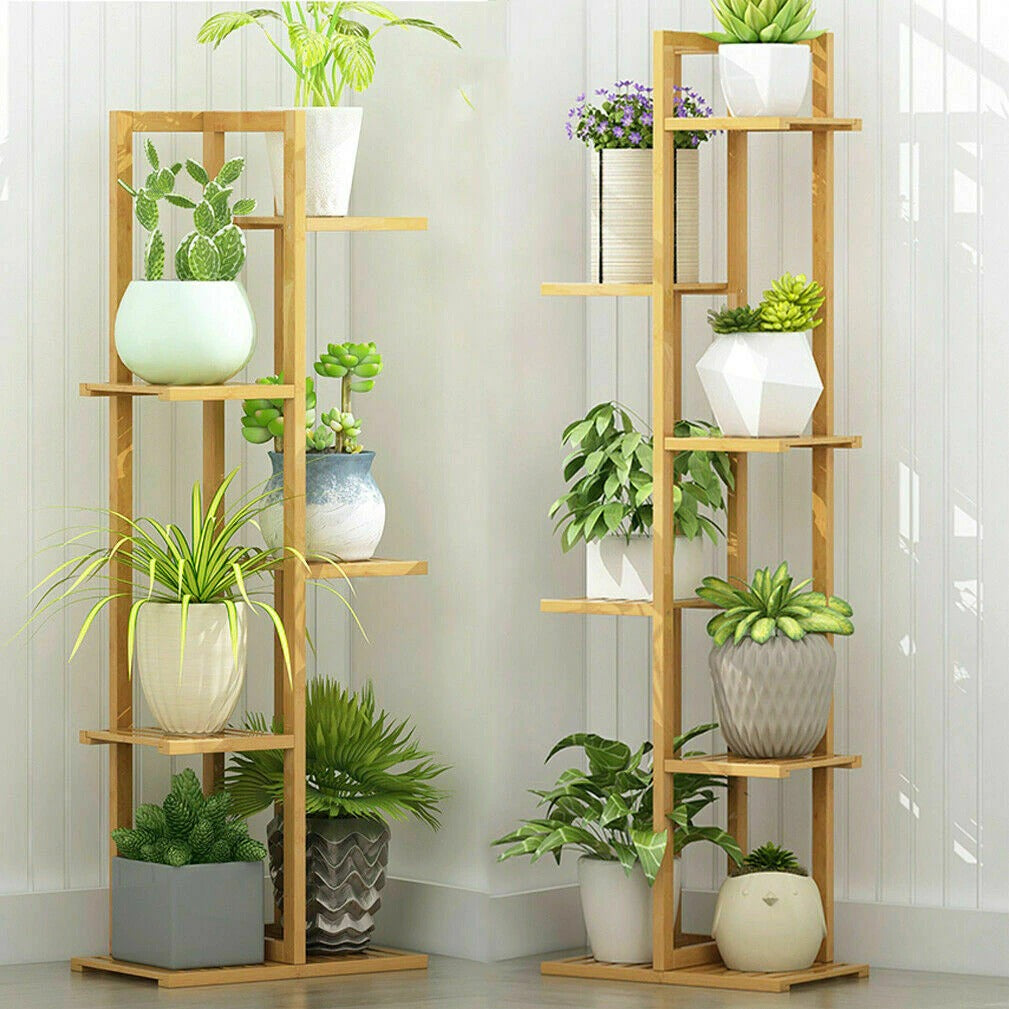 Bamboo Plant Pot Stand for Indoor and Outdoor SKU 35001