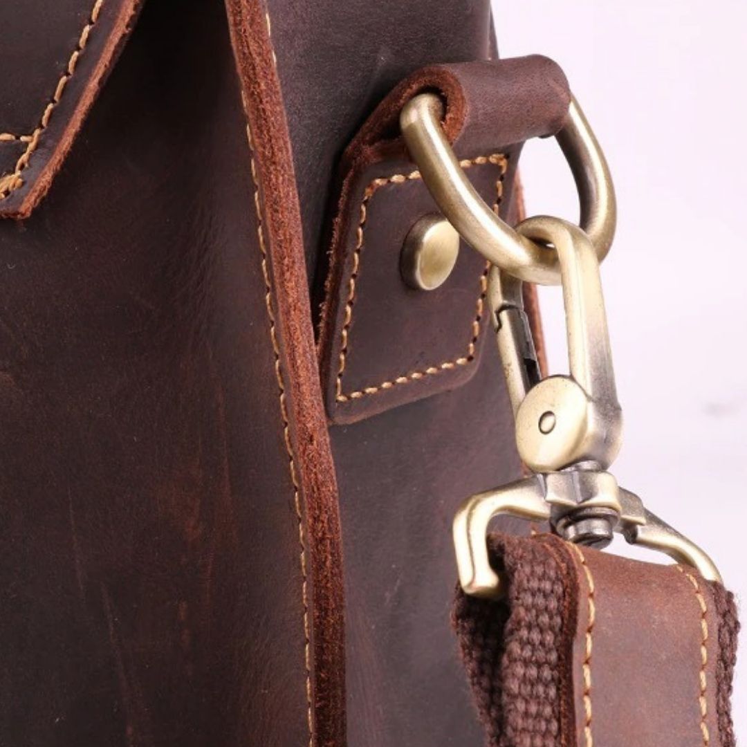 Leather Messenger Laptop Shoulder Bag for Men 82013