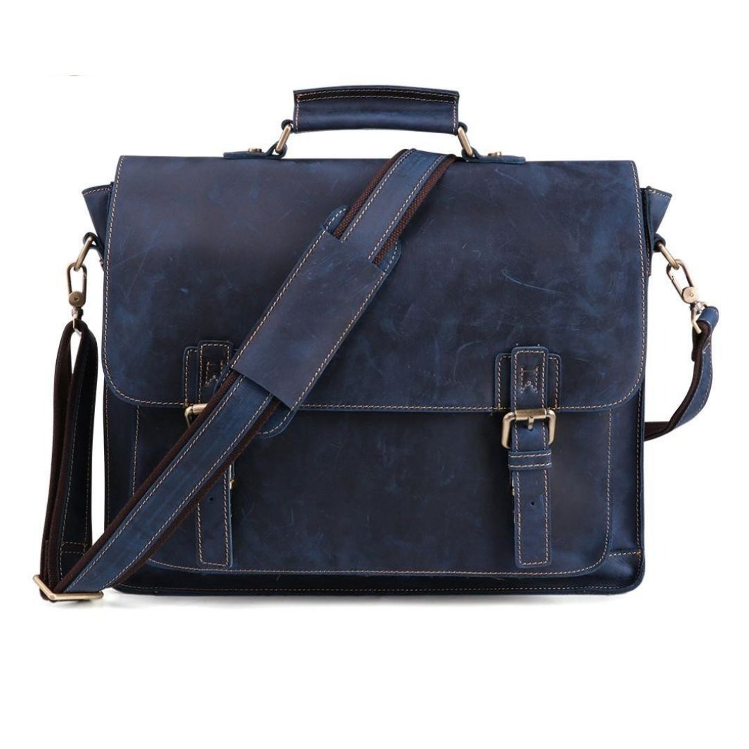 Leather Messenger Laptop Shoulder Bag for Men 82013