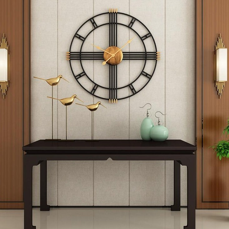 Large Round Metal Wall Clock S3