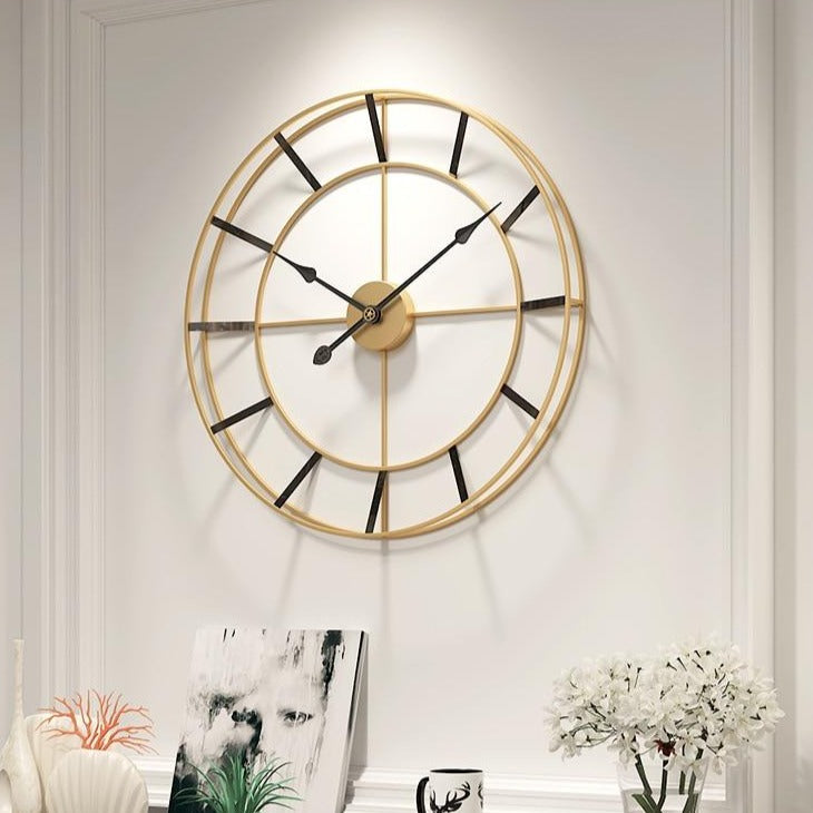 Large Round Metal Wall Clock
