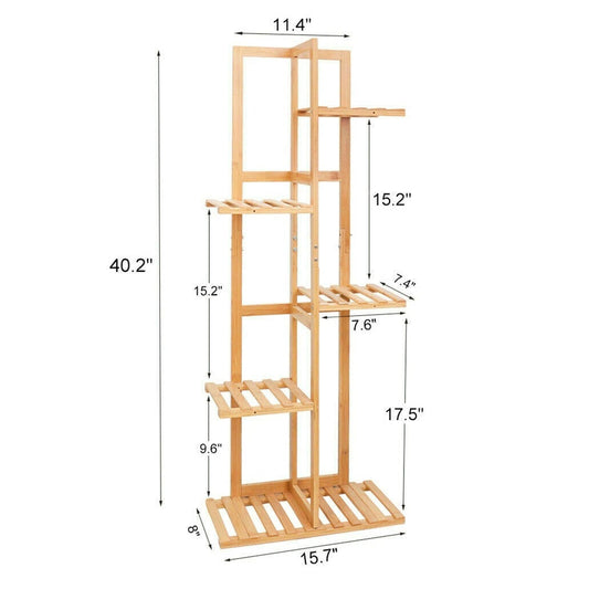 Bamboo Plant Pot Stand for Indoor and Outdoor SKU 35001
