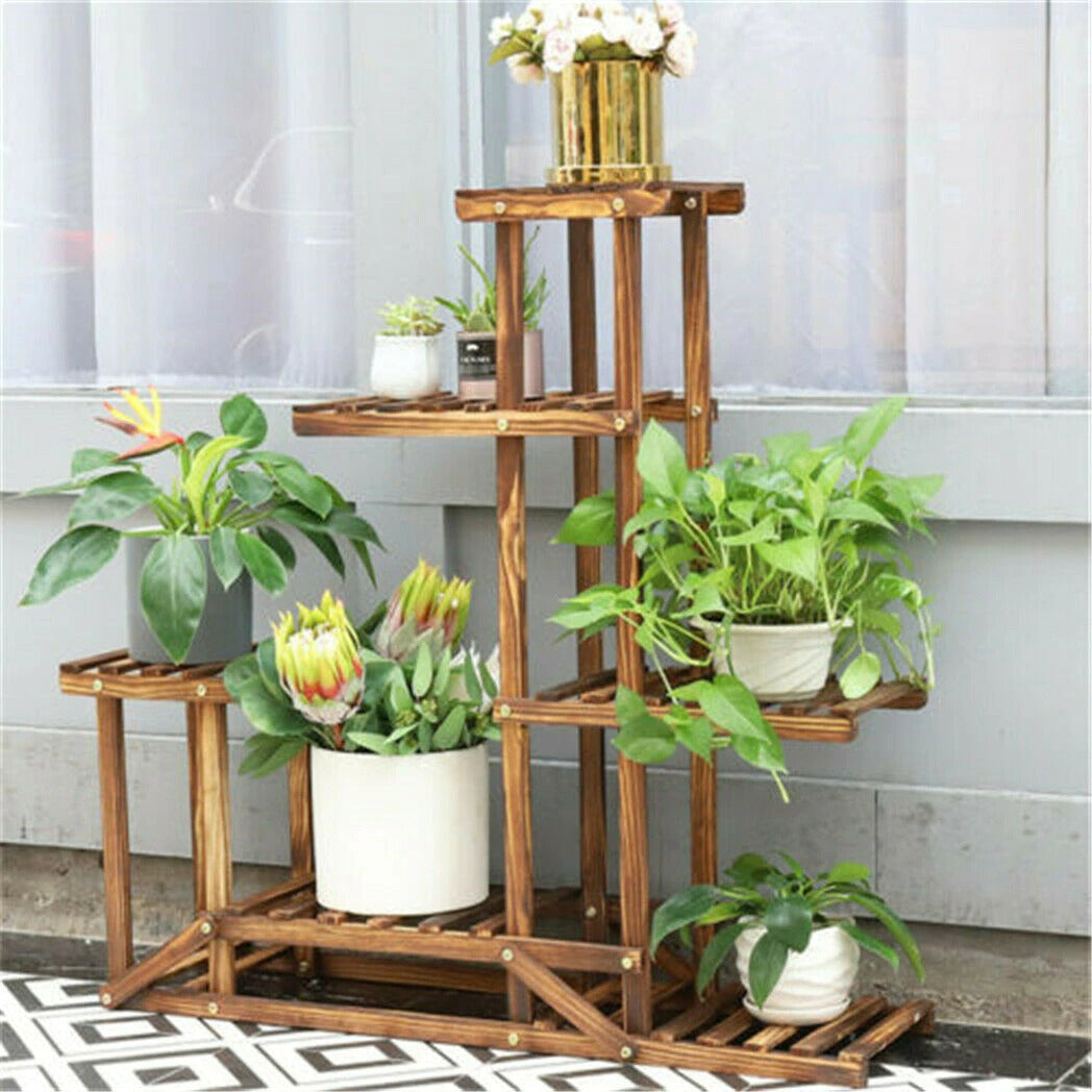 Solid Wood Plant Pot Stand for Indoor and Outdoor SKU 35004