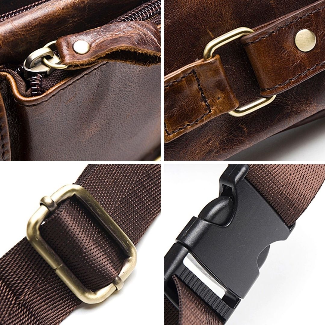 Fashion Waist Bag Leather Fanny Pack for Men 82027