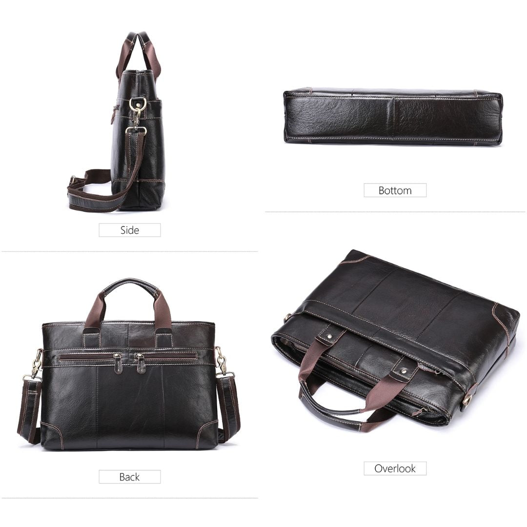 Leather Messenger Laptop Shoulder Bag for Men 82024