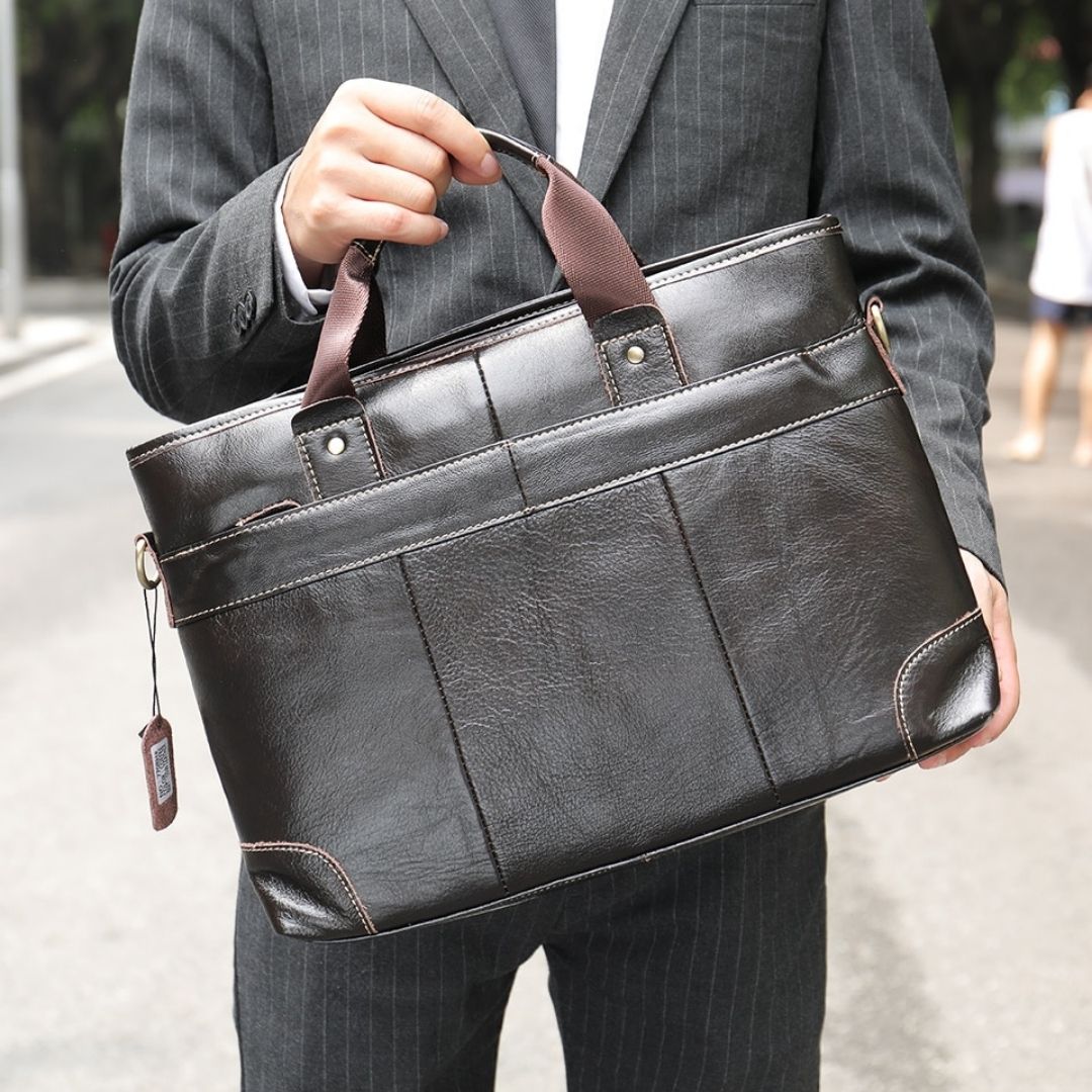 Leather Messenger Laptop Shoulder Bag for Men 82024