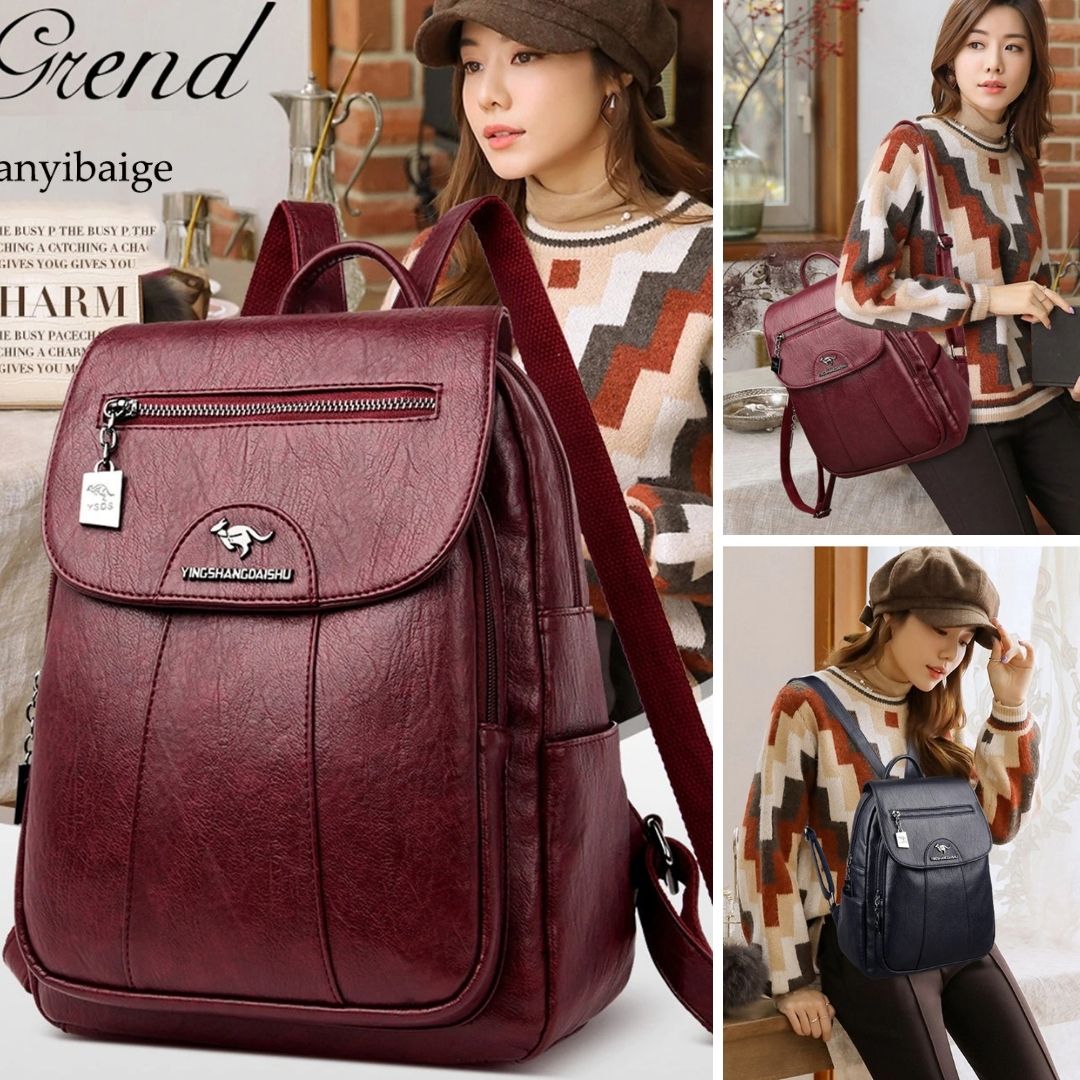 Cute Bookbag Leather Backpack Purse for Women 82033