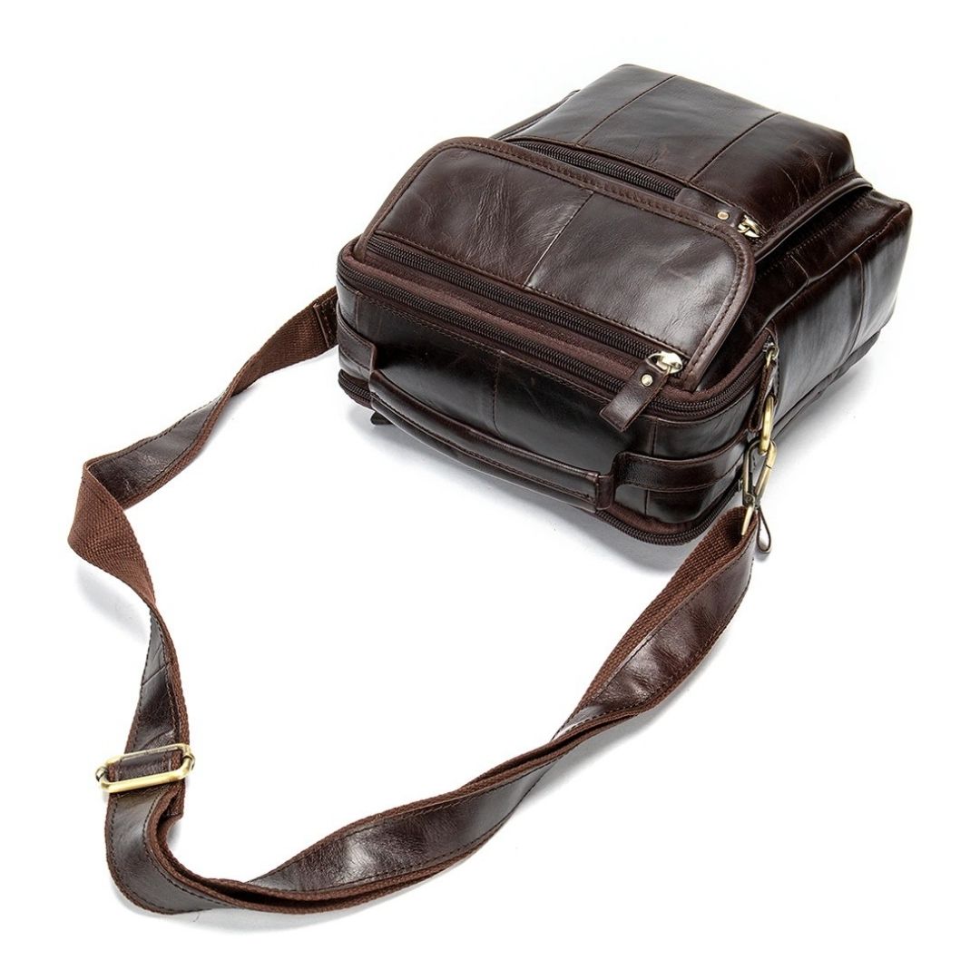 Leather Messenger Shoulder Bag for Men 82026