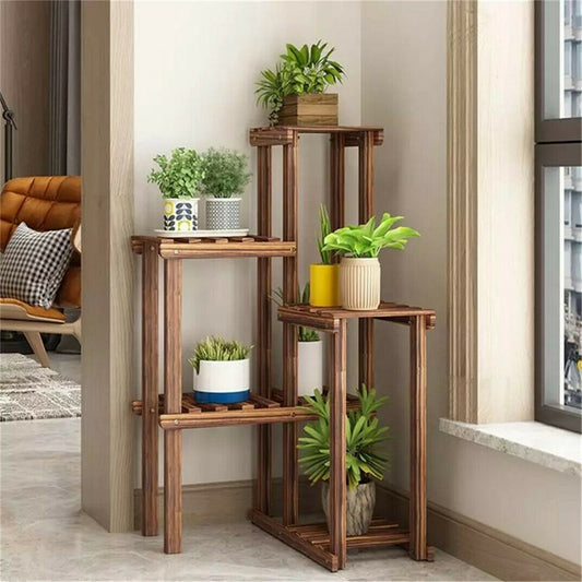 Solid Wood Plant Pot Stand for Indoor and Outdoor SKU 35005