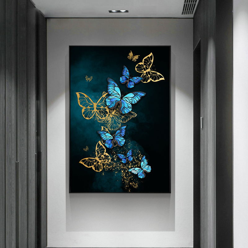 Butterflies in Wonderland Art Print on Canvas