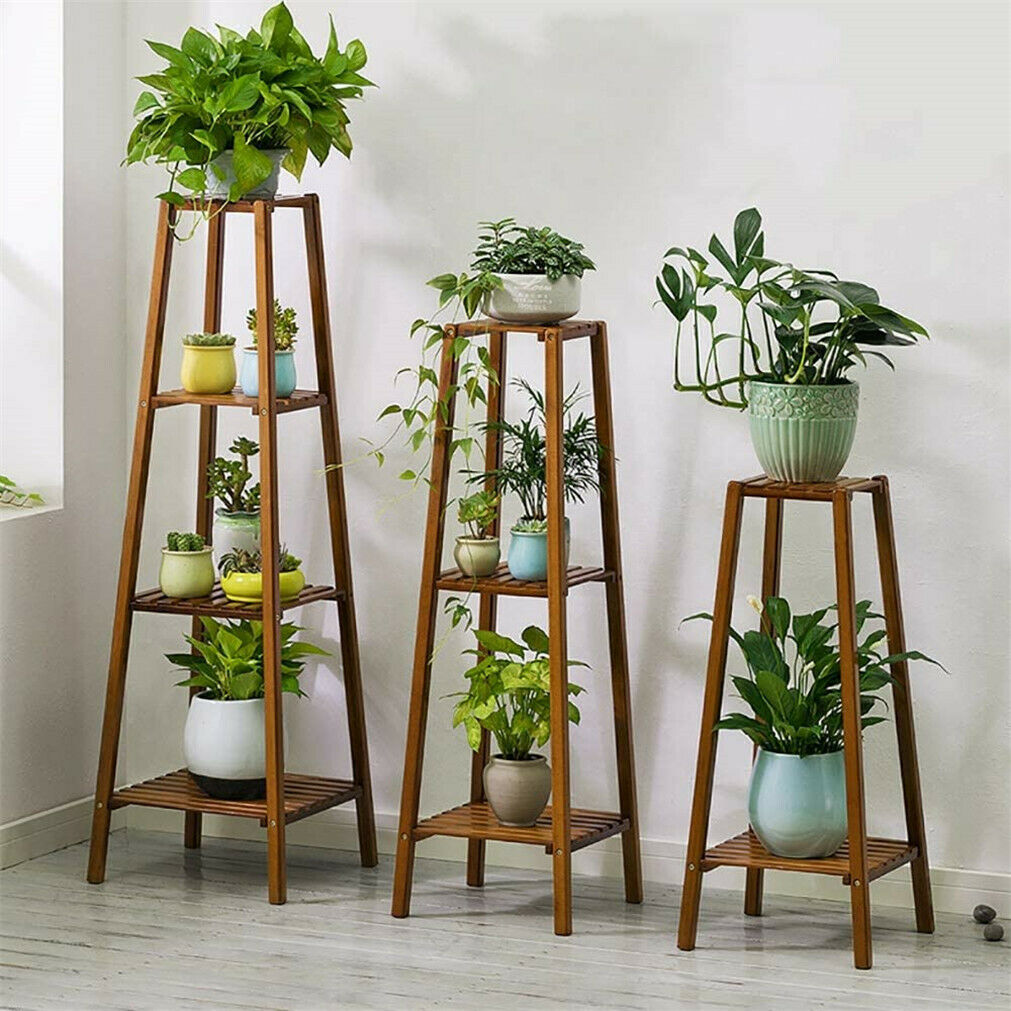 small wooden plant stand indoor Bamboo Plant Pot Stand for Indoor and Outdoor SKU 35011 – Unity Refresh