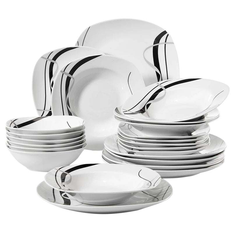 Stoneware Ceramic Dinnerware Set 24 PC for 6 SKU 70020