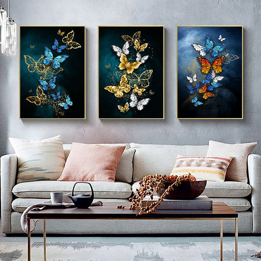 Butterflies in Wonderland Art Print on Canvas